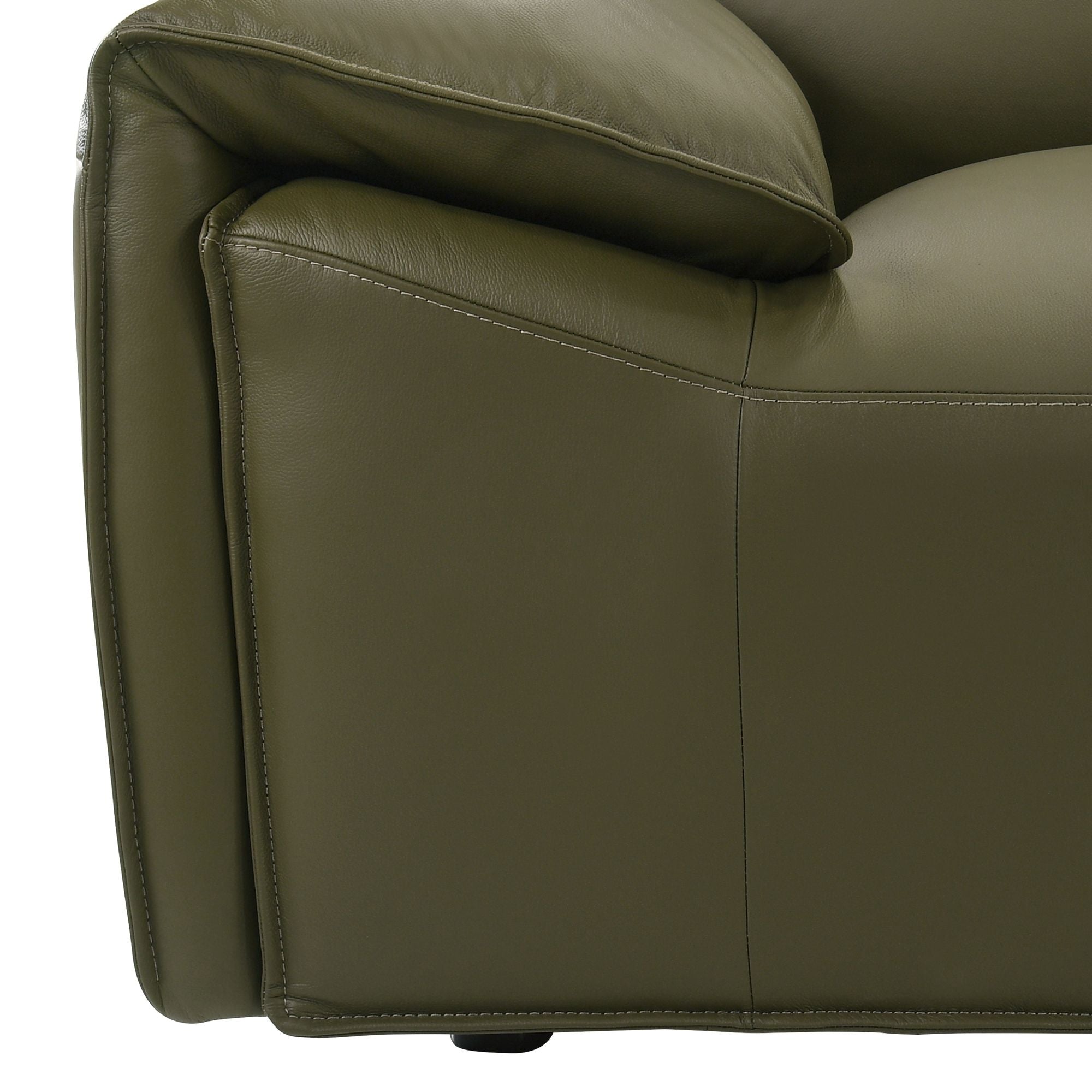 Tanner - Leather Loveseat With Padded Arms