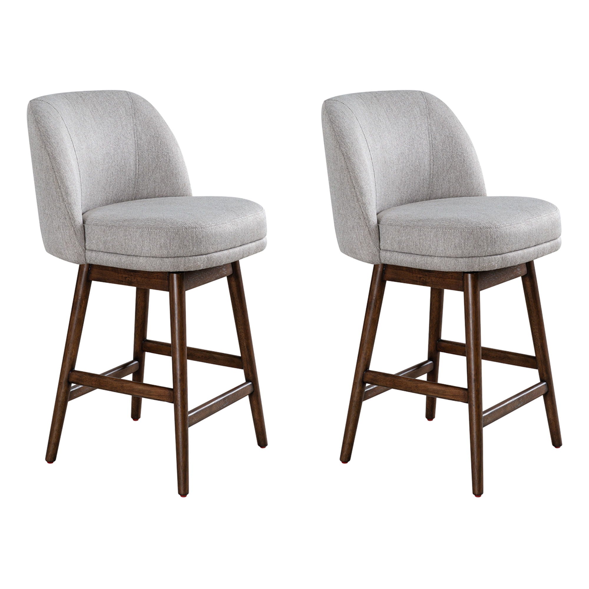 Sadie - Solid Wood Upholstered 26" Counter Height Swivel Barstool