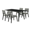 Channell - Black Wood Dining Table Set