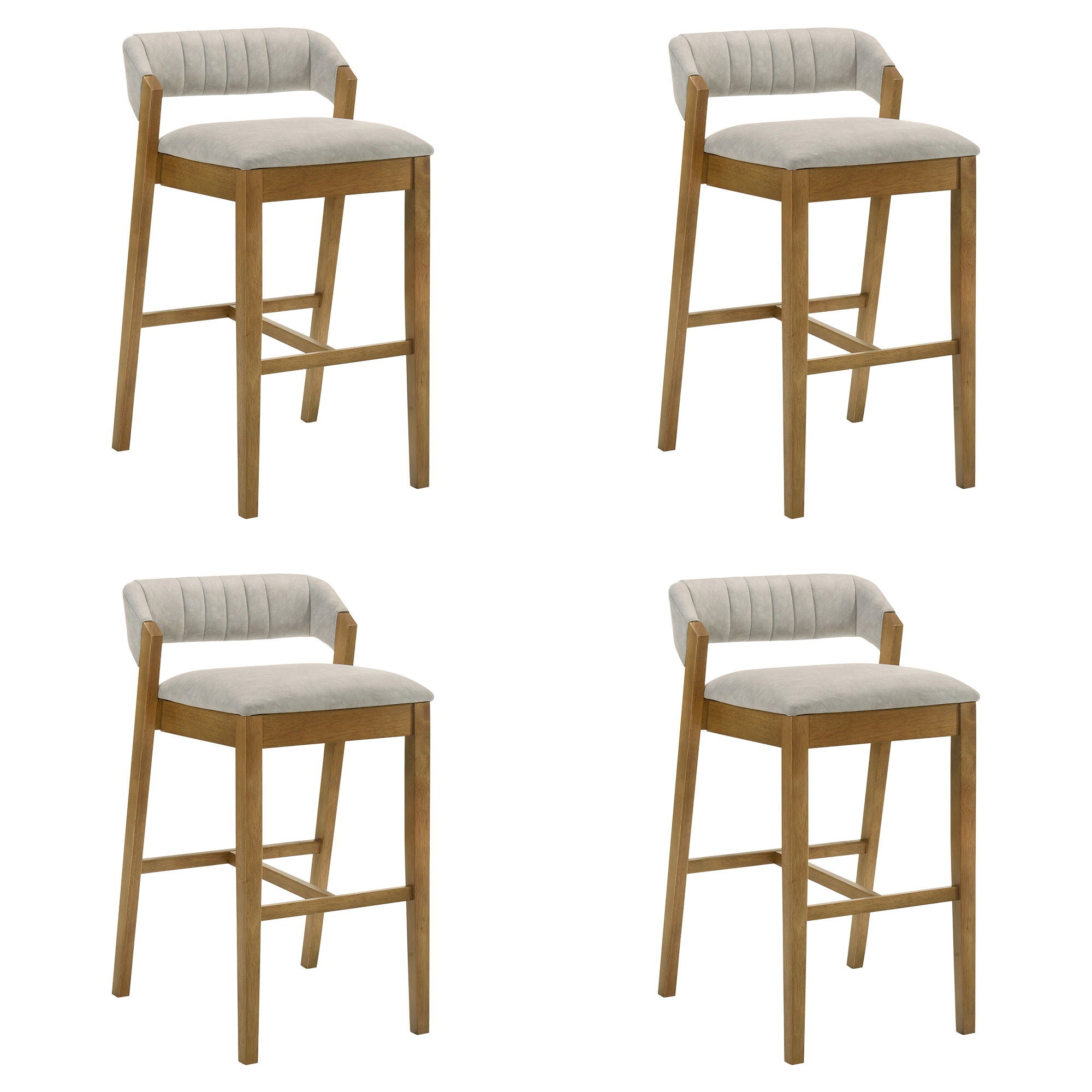 Landyn - 30" Amber Glow Bar Height Rubberwood Barstool