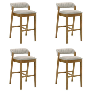 Landyn - 30" Amber Glow Bar Height Rubberwood Barstool