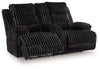 Rhine Falls - Double Reclining Power Loveseat With Console - Onyx