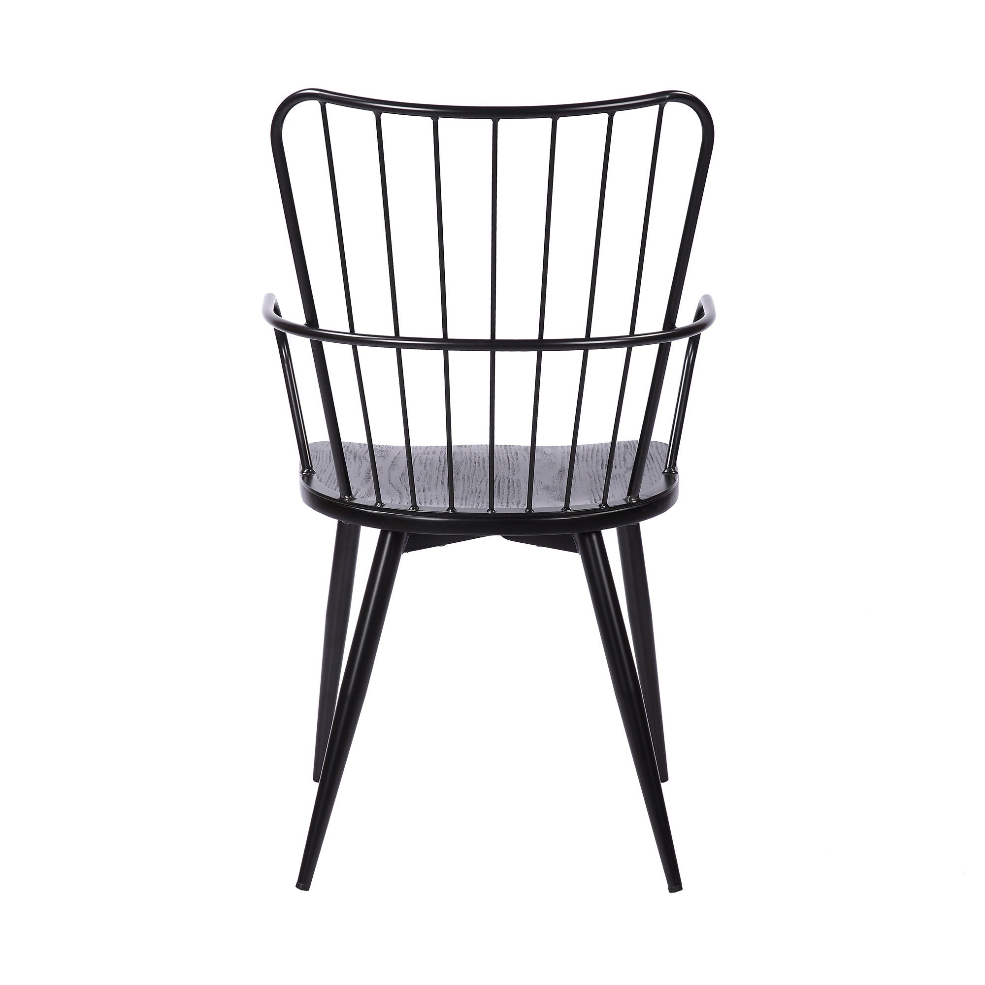 Parisa - High Back Steel Framed Side Chair - Black Powder / Brushed