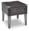 Todoe - Rectangular End Table - Dark Gray