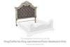 Bruchandi - King/California King Upholstered Panel Headboard - Antique White