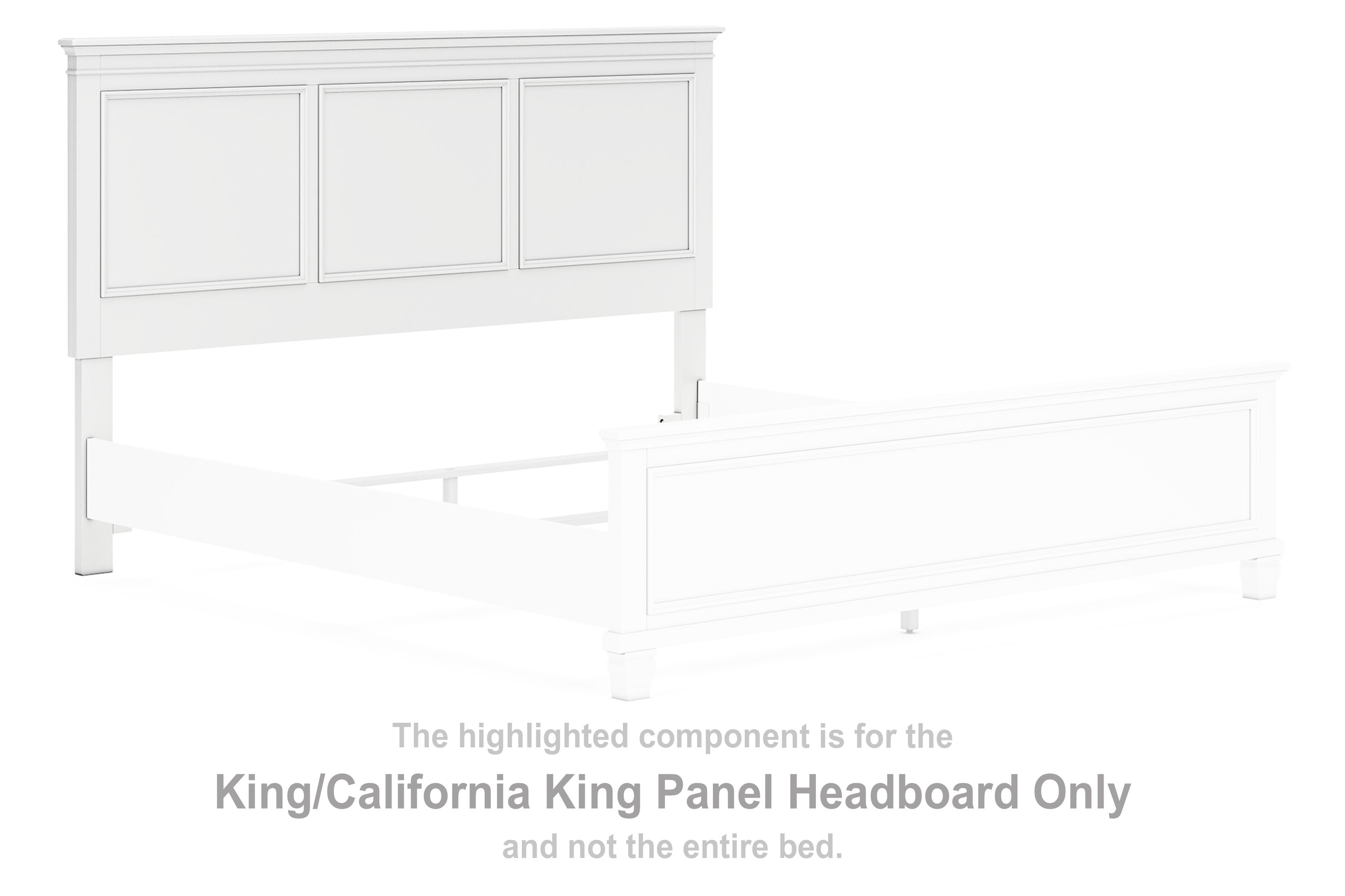 Fortman - King/Cal King Panel Headboard - White