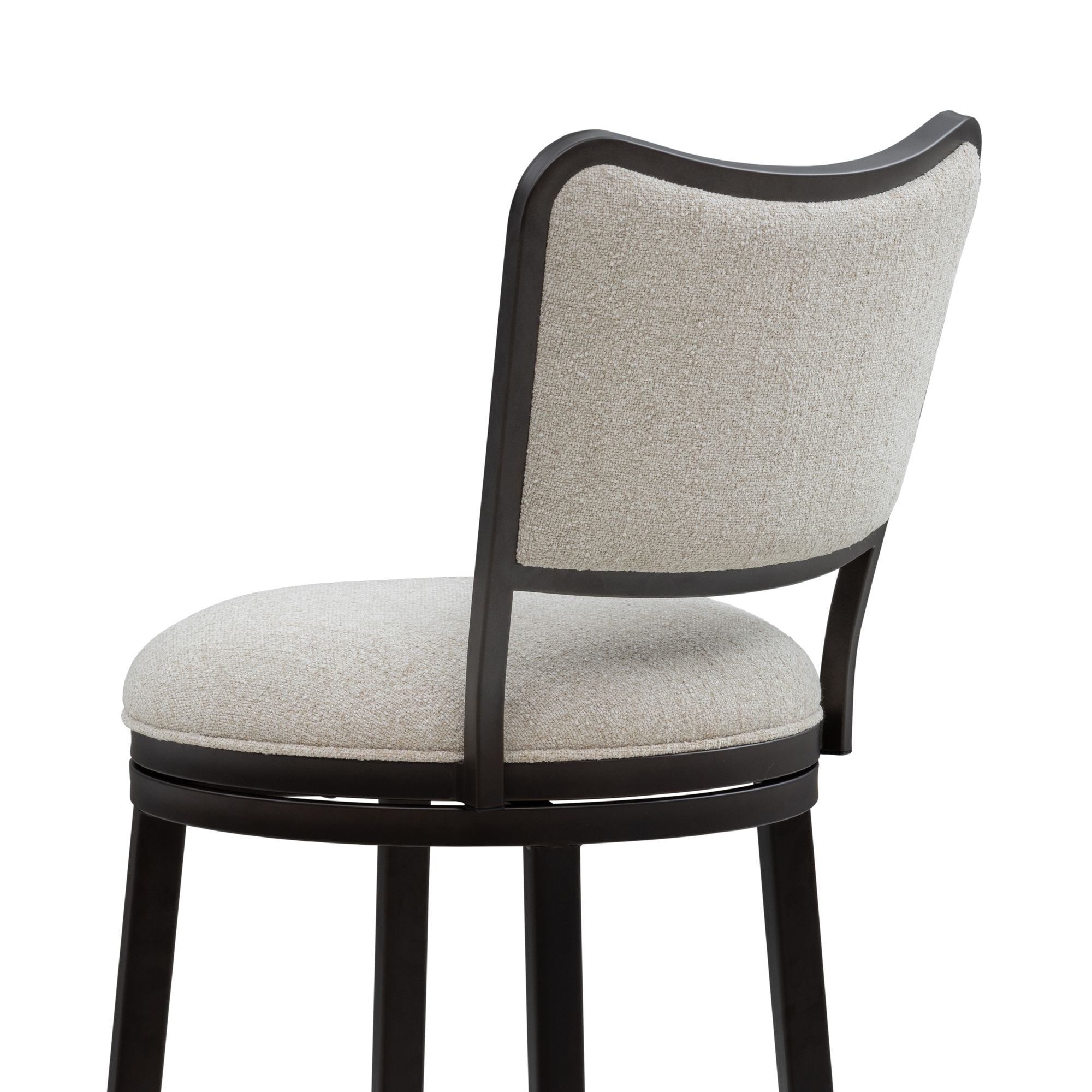 Baxter - Steel Frame Fabric Upholstered Swivel Counter Height Barstool