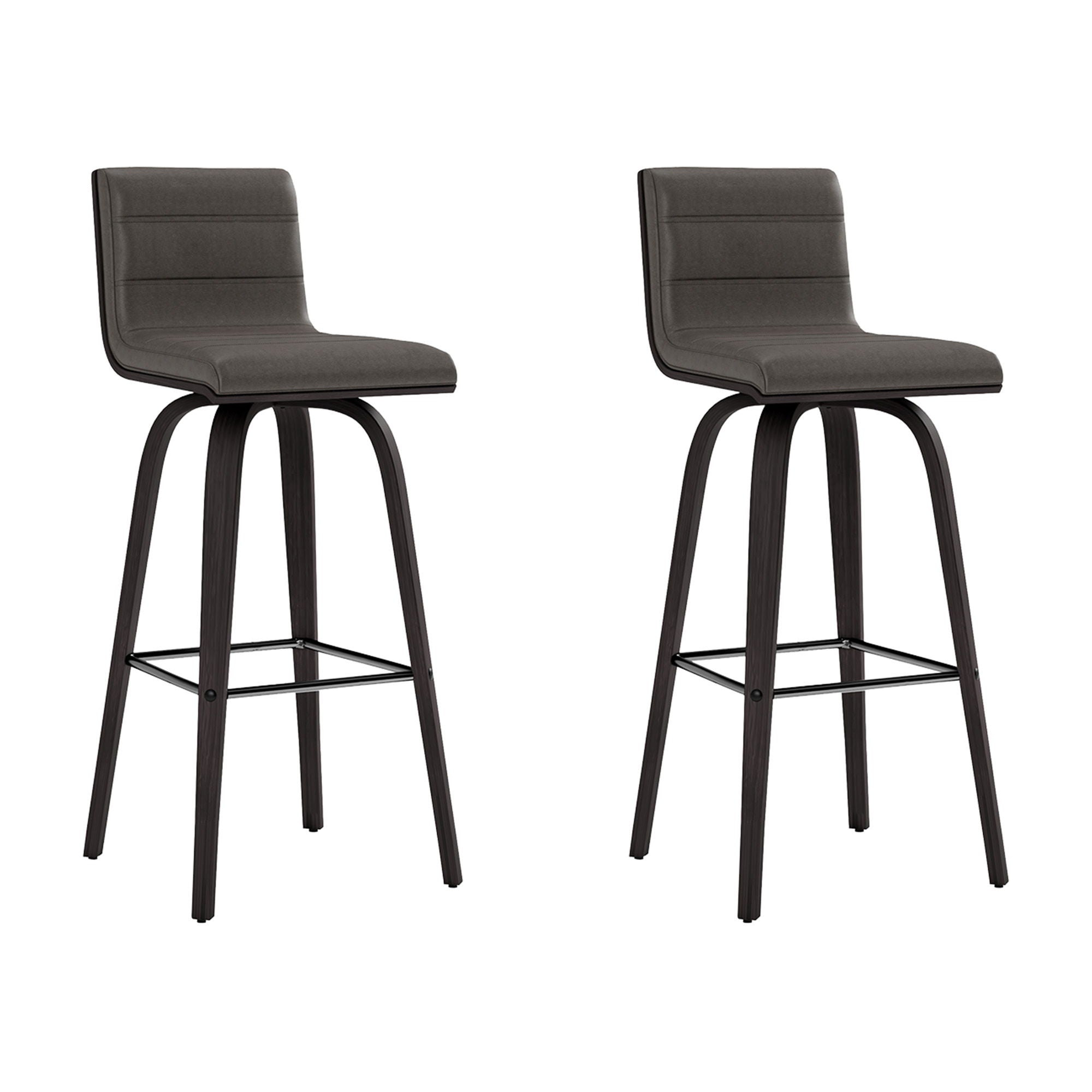 Vienna - 30" Swivel Bar Stool - Black Wood