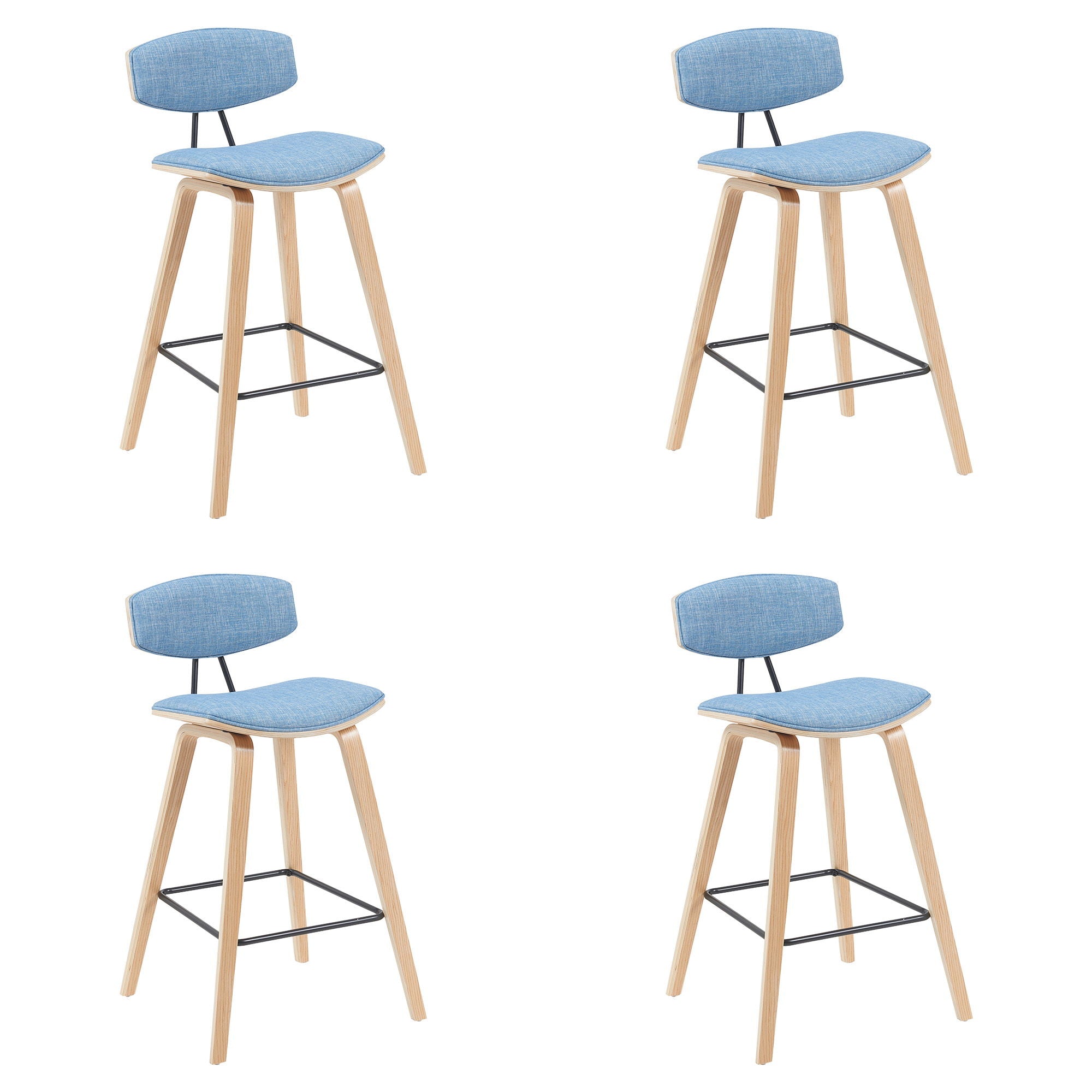 Fox - Swivel Counter Height Stool - Light Brown