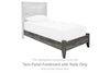 Baystorm - Twin Panel Footboard w/Rails - Gray