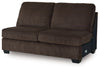 Kimlee - Armless Loveseat - Chocolate