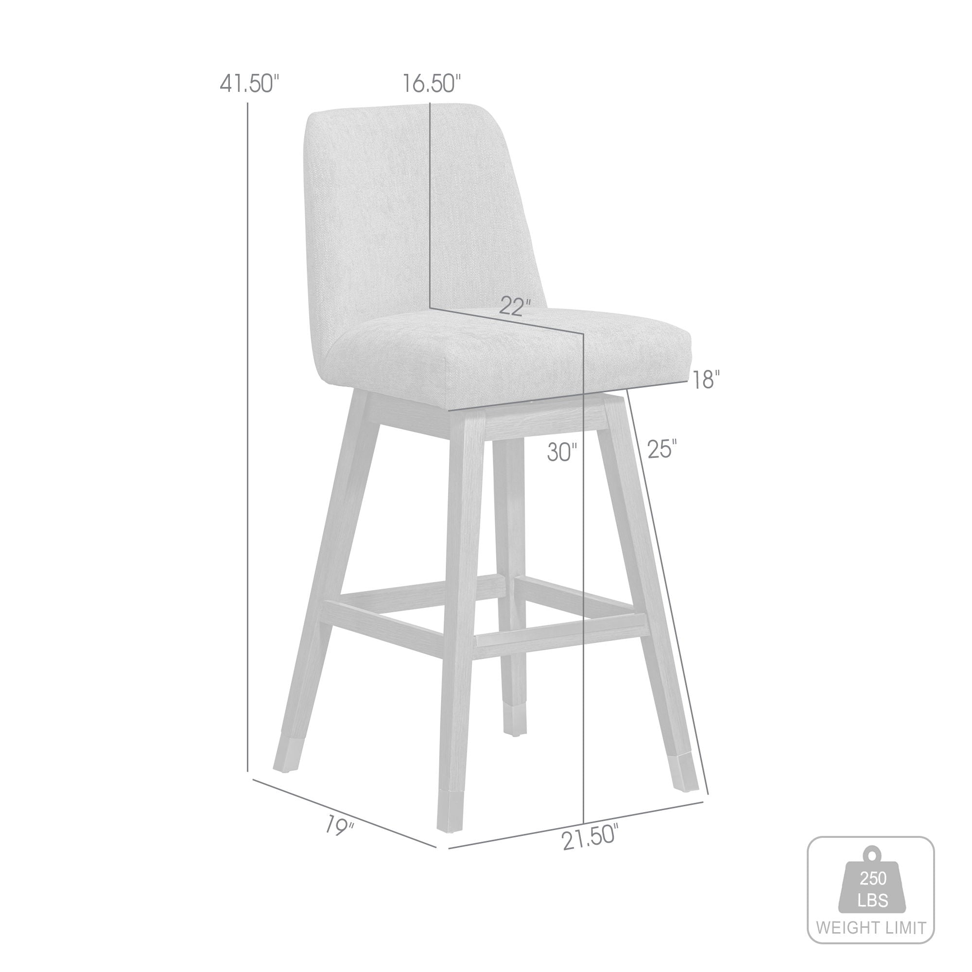 Amelia - Swivel Bar Stool