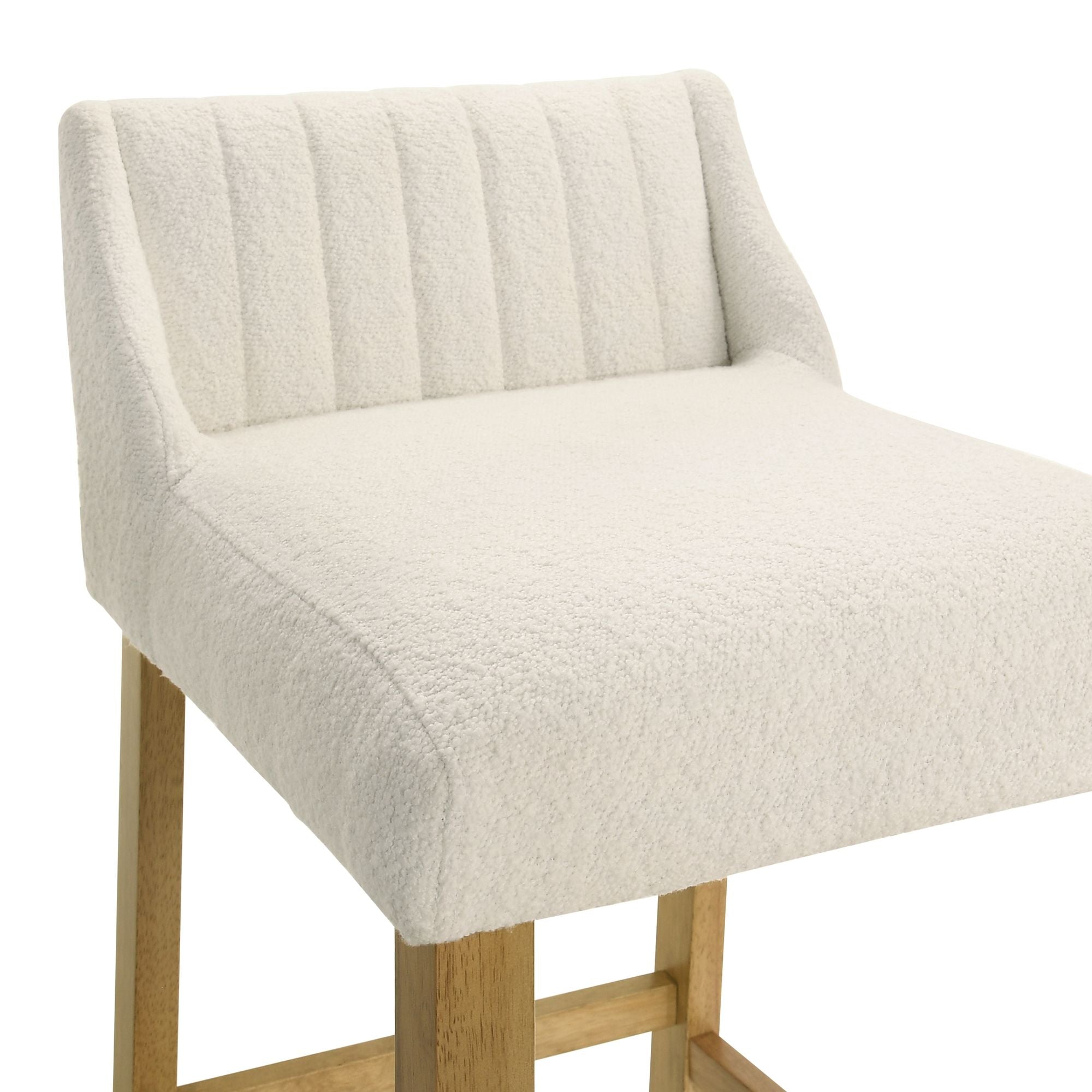 Fauna - Modern Transitional Wood Counter Height Kitchen Bar Stool
