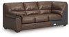 WillowBend - LAF Sofa With Corner Wedge - Umber