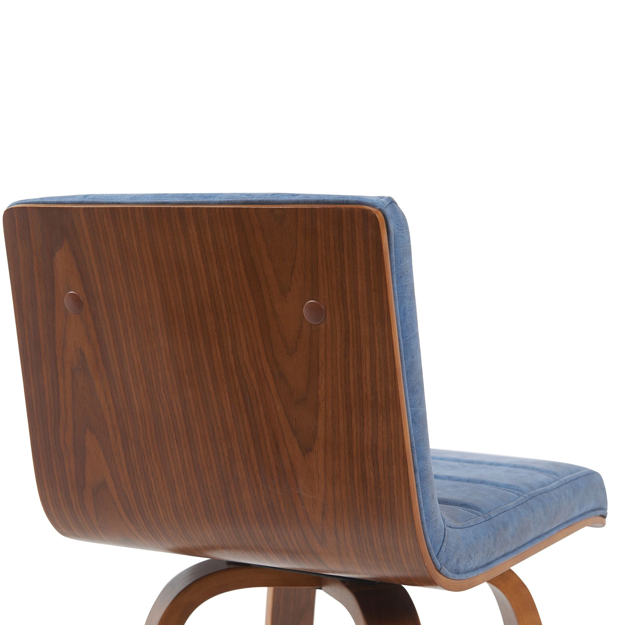 Vienna - Modern Counter Height Swivel Bar Stool - Walnut Finished Wood Frame