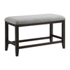 Elodie - Fabric Counter Bench - Charcoal / Gray