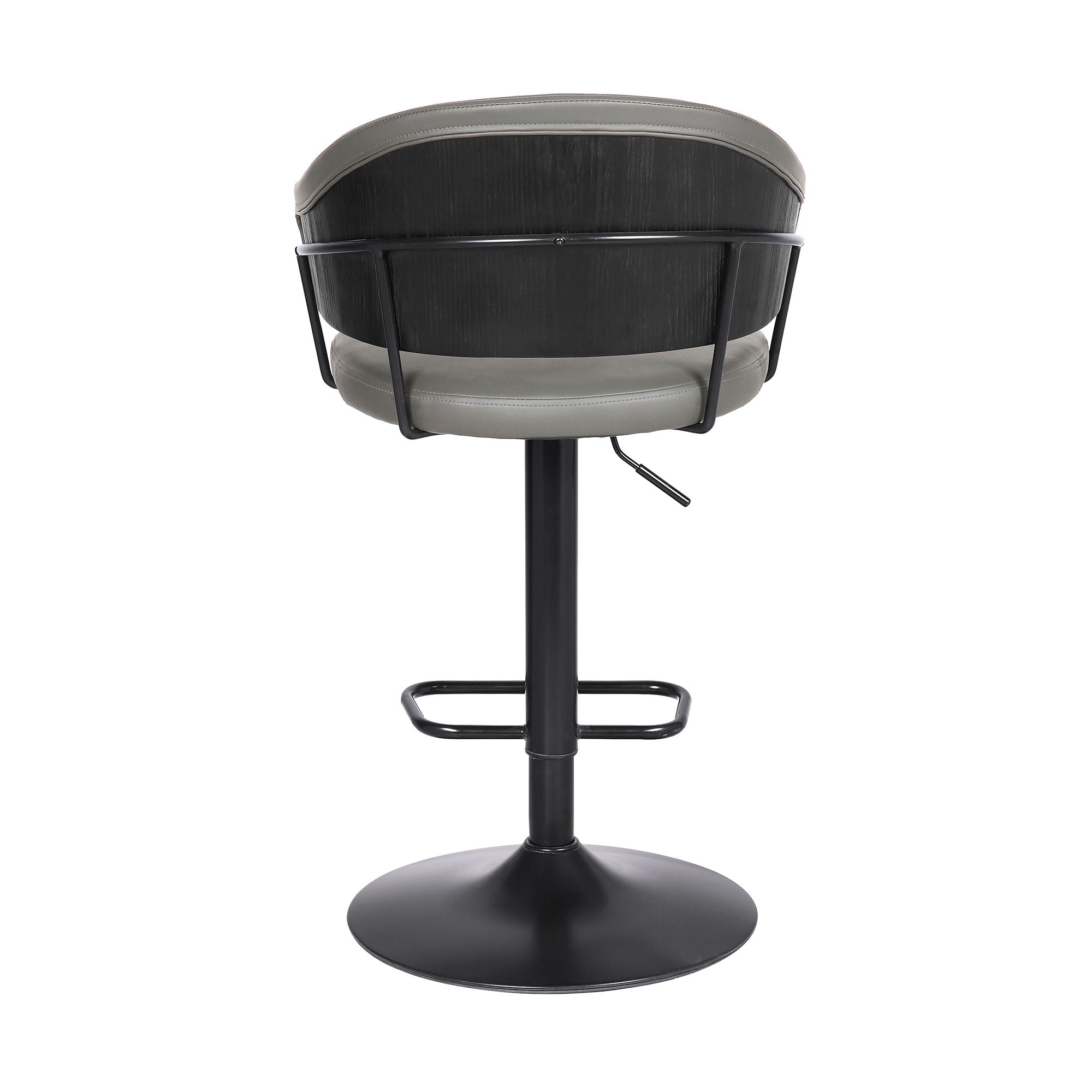 Brody - Adjustable Height Swivel Metal Base Bar Stool - Gray / Black