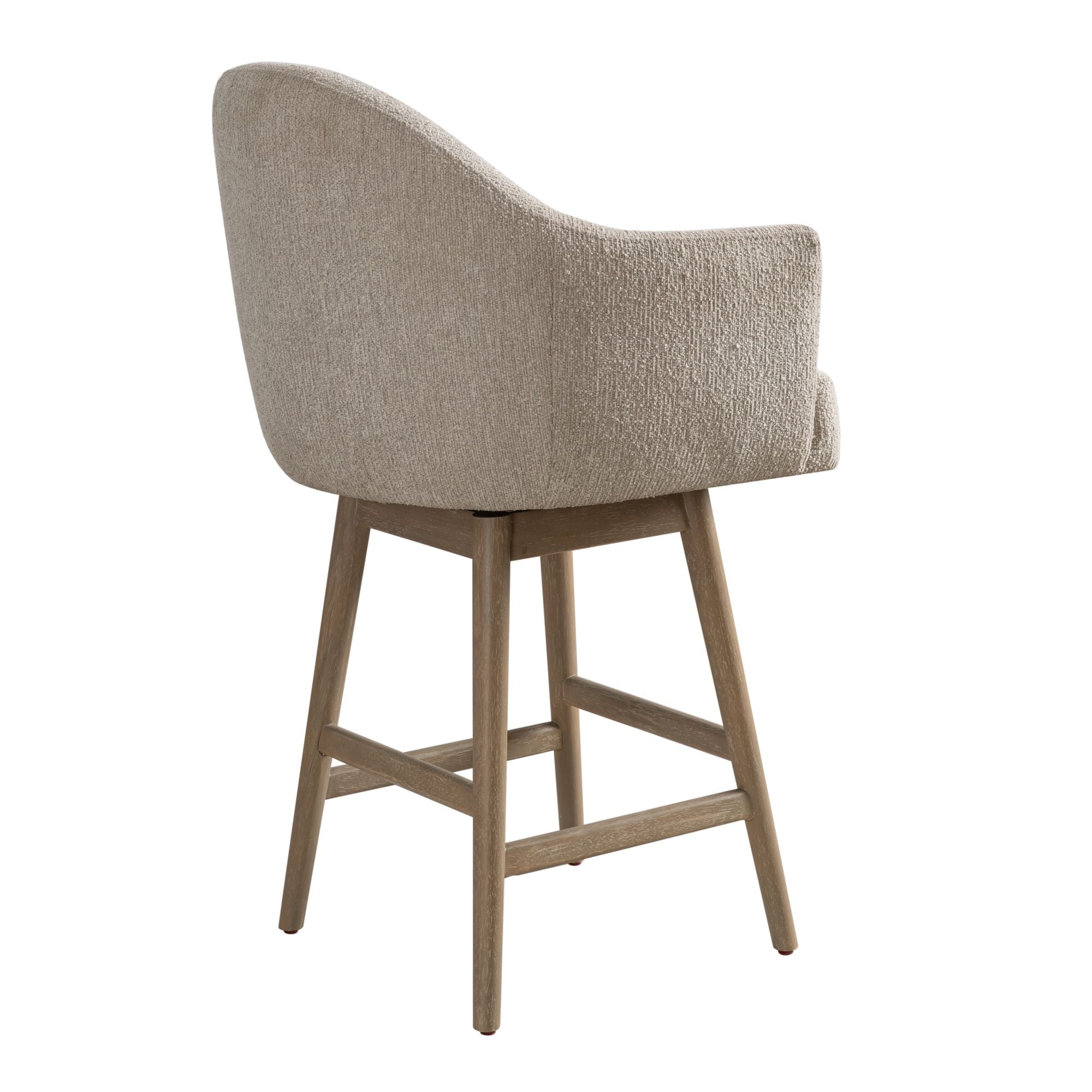 Jaxon - Solid Wood Upholstered 26" Counter Height Swivel Barstool