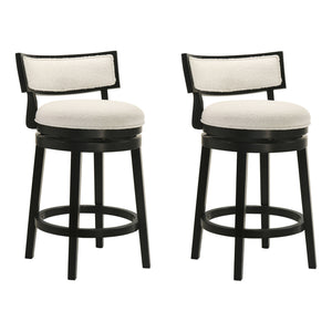Noely - Modern Farmhouse Swivel Wood Counter Height Kitchen Bar Stool