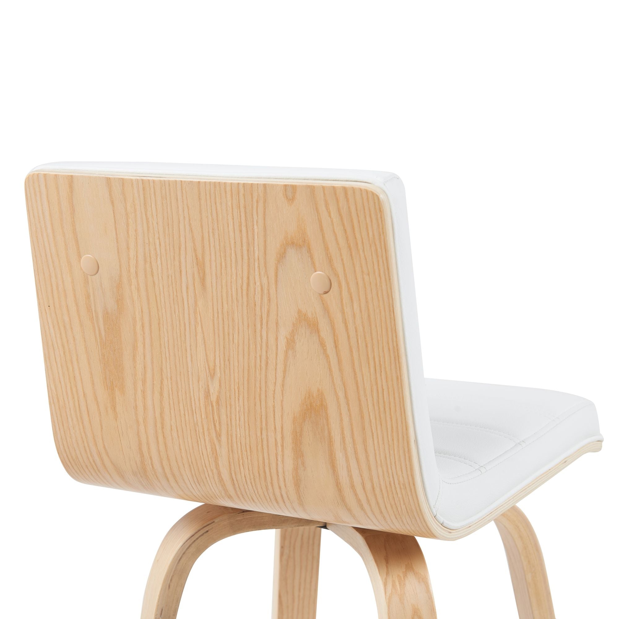 Vienna - Modern Swivel Bar Height Stool - Patterned Oak Wood Frame