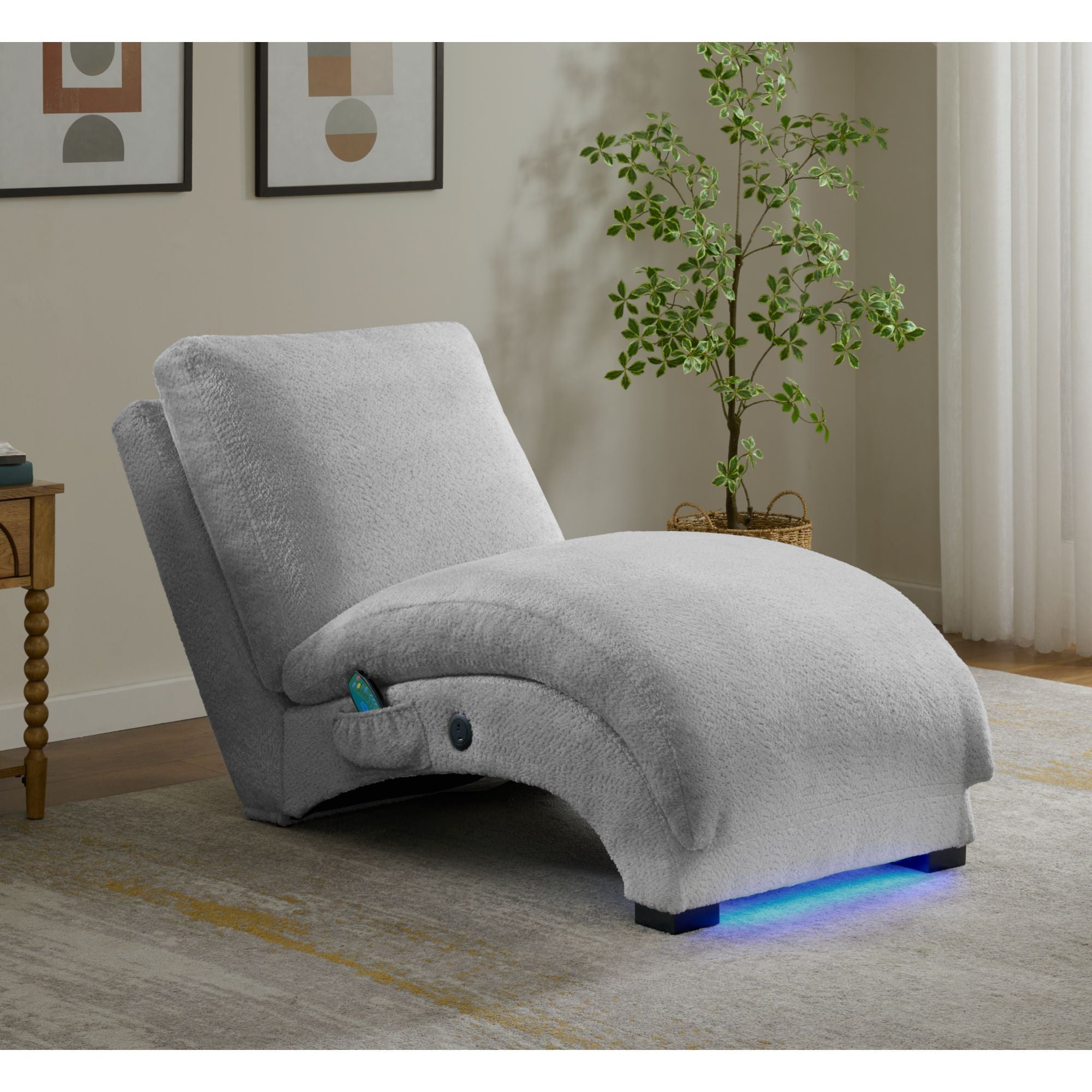 Nori - Chaise With Heat Massage, USBC, LED