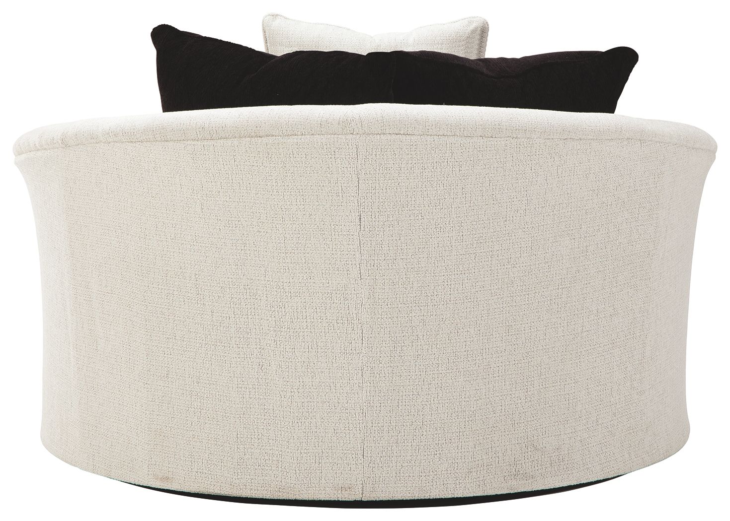 Cambri - Oversized Round Swivel Chair - Snow