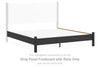 Cadmori - King Panel Footboard With Rails - Black