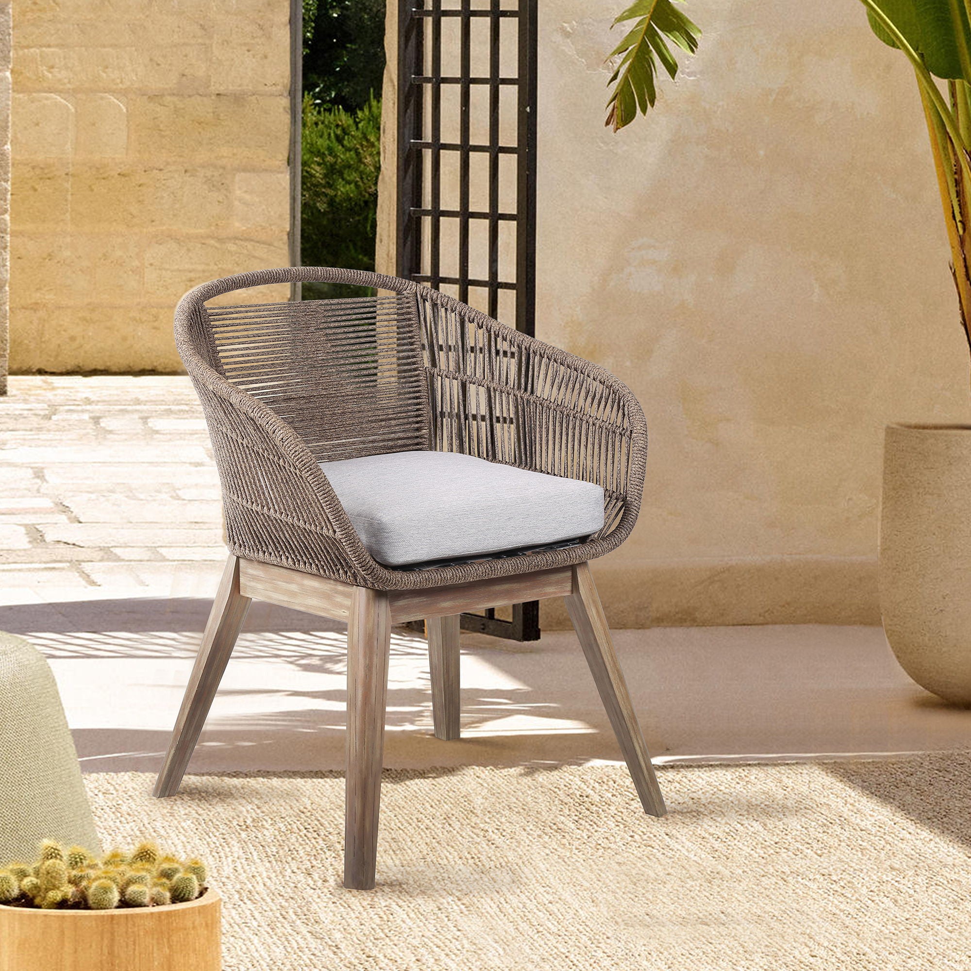 Tutti Frutti - Indoor / Outdoor Dining Chair - Light Eucalyptus / Latte
