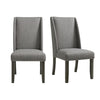 Everdeen - Side Chair With Gray Fabric and Nail Heads (Set of 2) - Charcoal