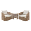 Driftbay - Powder Coated Metal Outdoor Conversation Set With Cushions