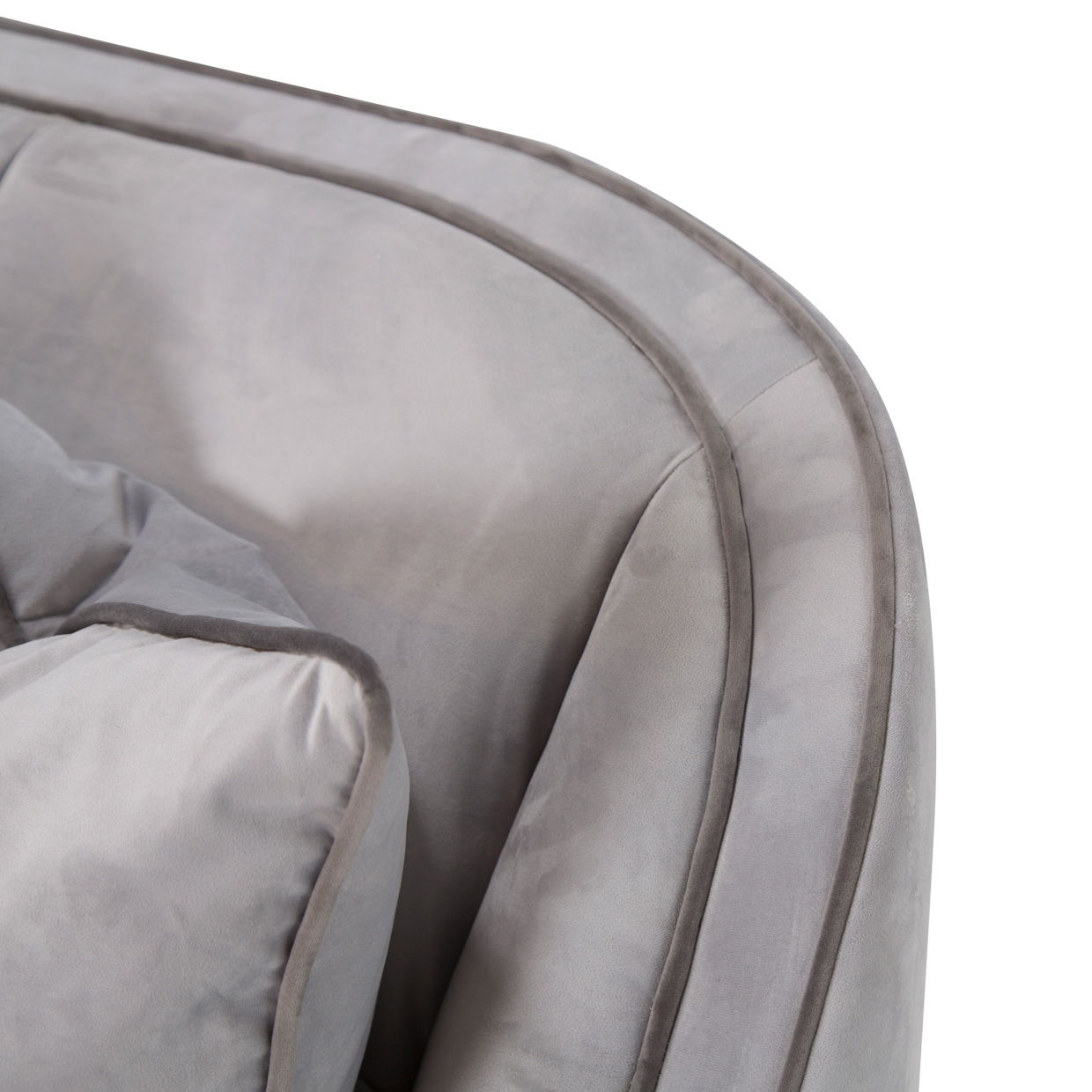 Roxbury Park - Velvet Sofa - Steel / Slate