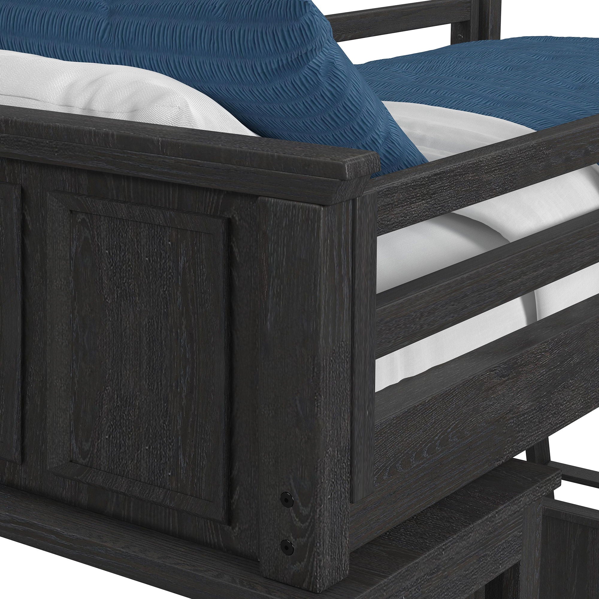 Hampton Kids - Loft Bed With Ladder And Desk With Speaker