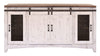 Pueblo - TV Stand / Console / Wall Unit - Antiqued White / Brown