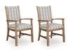 Ridgester - Dining Upholstered Arm Chair (Set of 2) - Light Brown