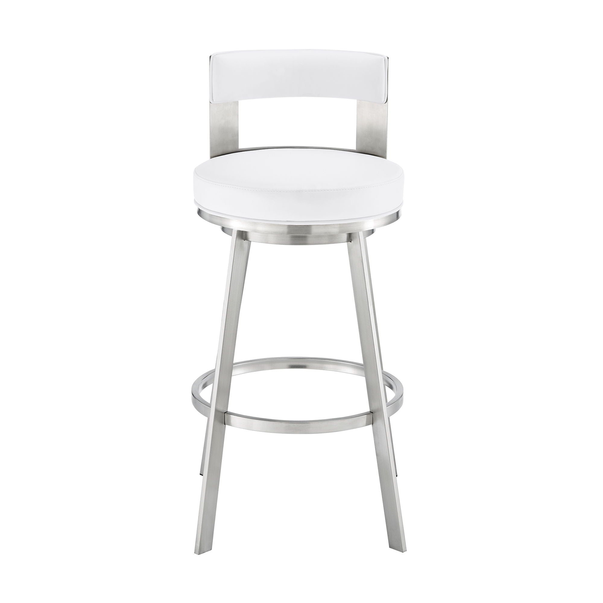 Flynn - Swivel Bar Stool - Brushed Steel
