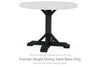 Valebeck - Round Drm Counter Table Base - Black / Brown