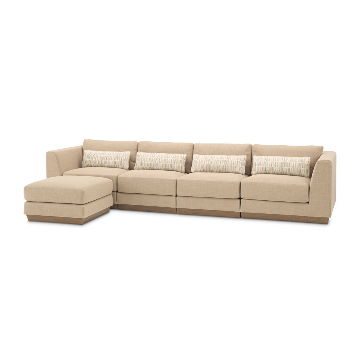 Portrait - 5-Piece Sectional - Toffee / Sienna Brown