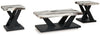 Cendill - Occasional Table Set (Set of 3) - Dark Brown / White / Black