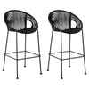 Acapulco - Indoor Outdoor Steel Bar Stool With Rope Set