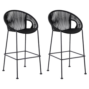 Acapulco - Indoor Outdoor Steel Bar Stool With Rope Set