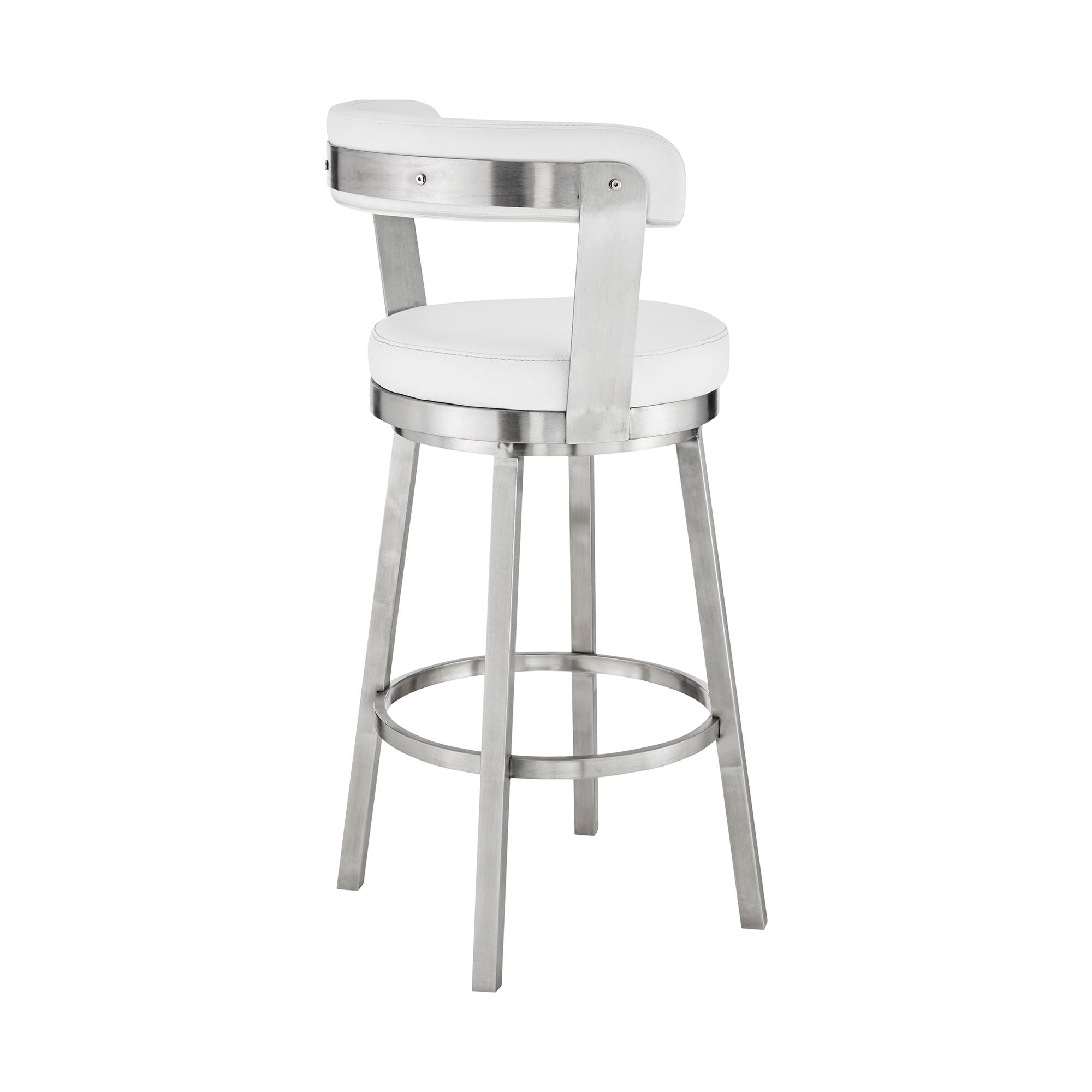 Bryant - Swivel Bar Stool With Silver Frame