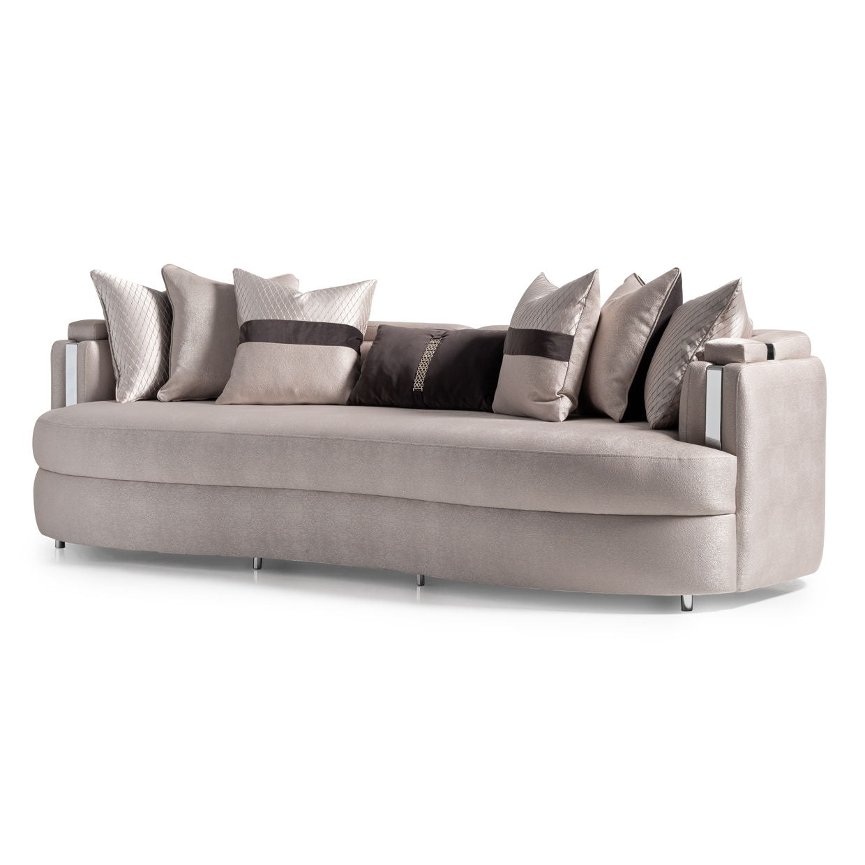 Carmela - Mansion Sofa - Zinc / Chrome