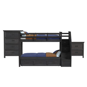 Hampton Kids - Bunk With Staircase And Trundle Bedroom Set