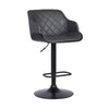 Toby - Adjustable Height Swivel Bar Stool - Black / Gray