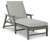 Visola - Chaise Lounge with Cushion - Gray