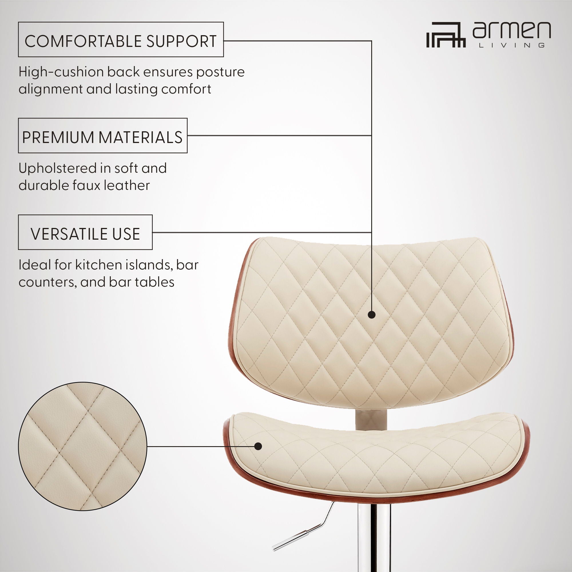 Leland - Adjustable Bar Stool