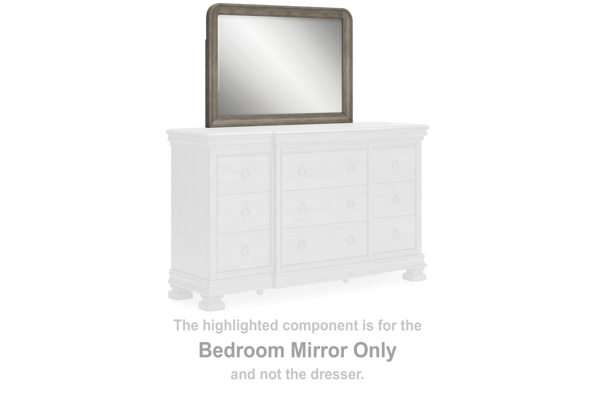 Lexorne - Bedroom Mirror - Gray