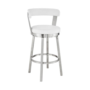 Bryant - Swivel Bar Stool With Silver Frame
