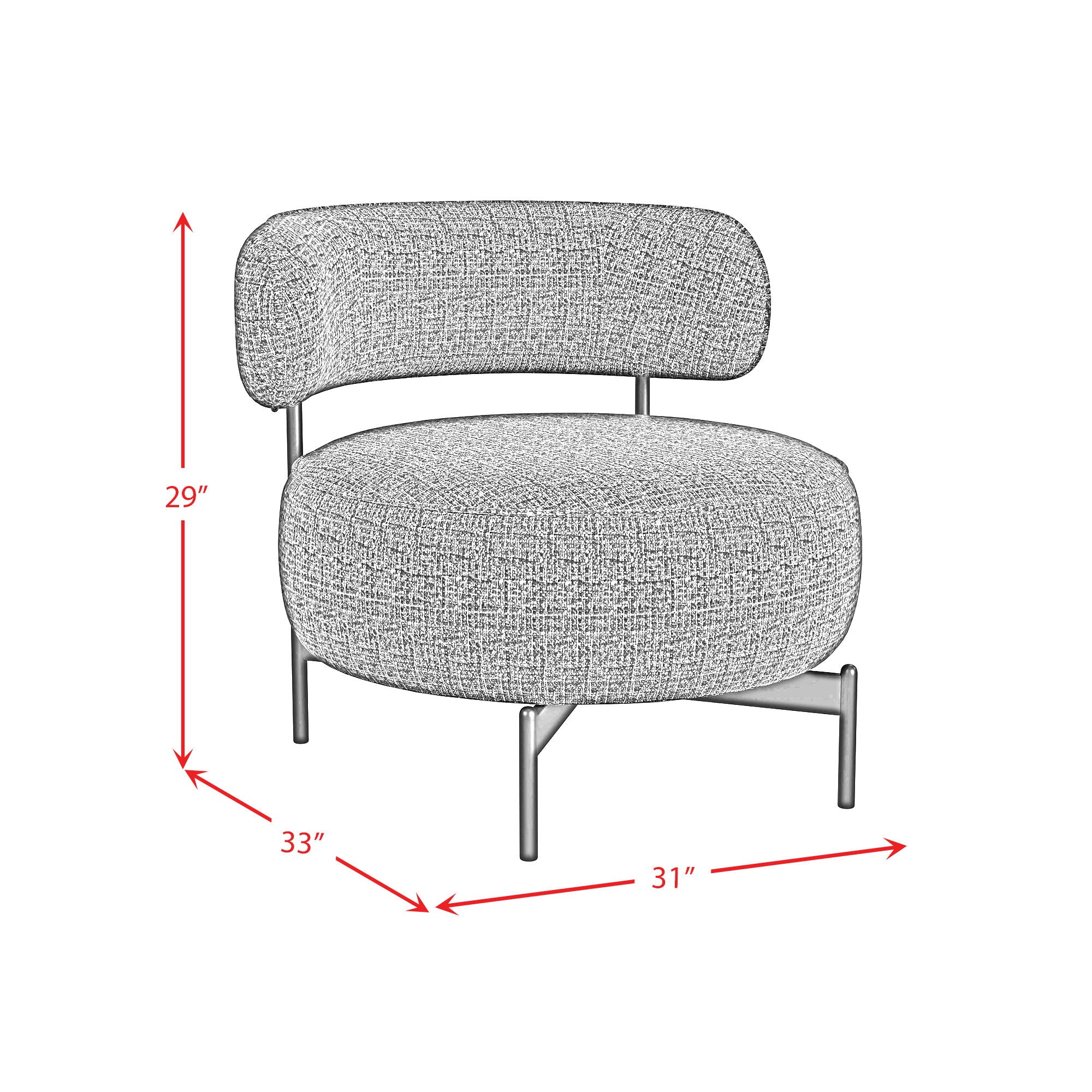 Antonia - Swivel Chair - Heron Black