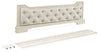 Arlendyne - Queen Upholstered Panel Footboard With Slats - Antique White